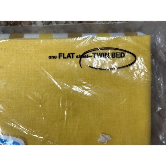 Vintage JCPenney Fashion Manor Twin  Sheet Set , Marigold Stripe, NIP - Picture 6 of 16